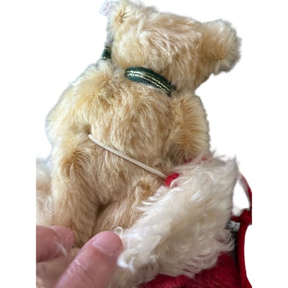 Steiff Plush Stuffed Animal Bear Mohair Christmas 2004 with stocking 037740 - Picture 11 of 12